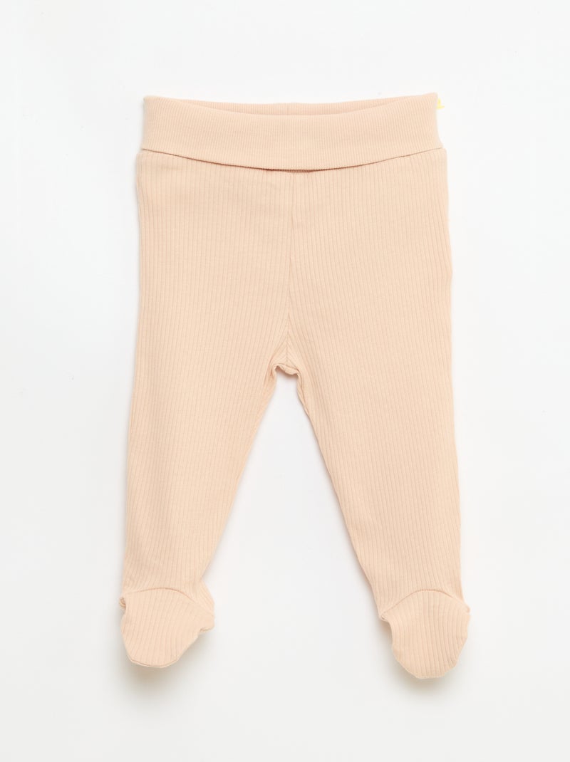 Legging met voetjes Geel - Kiabi