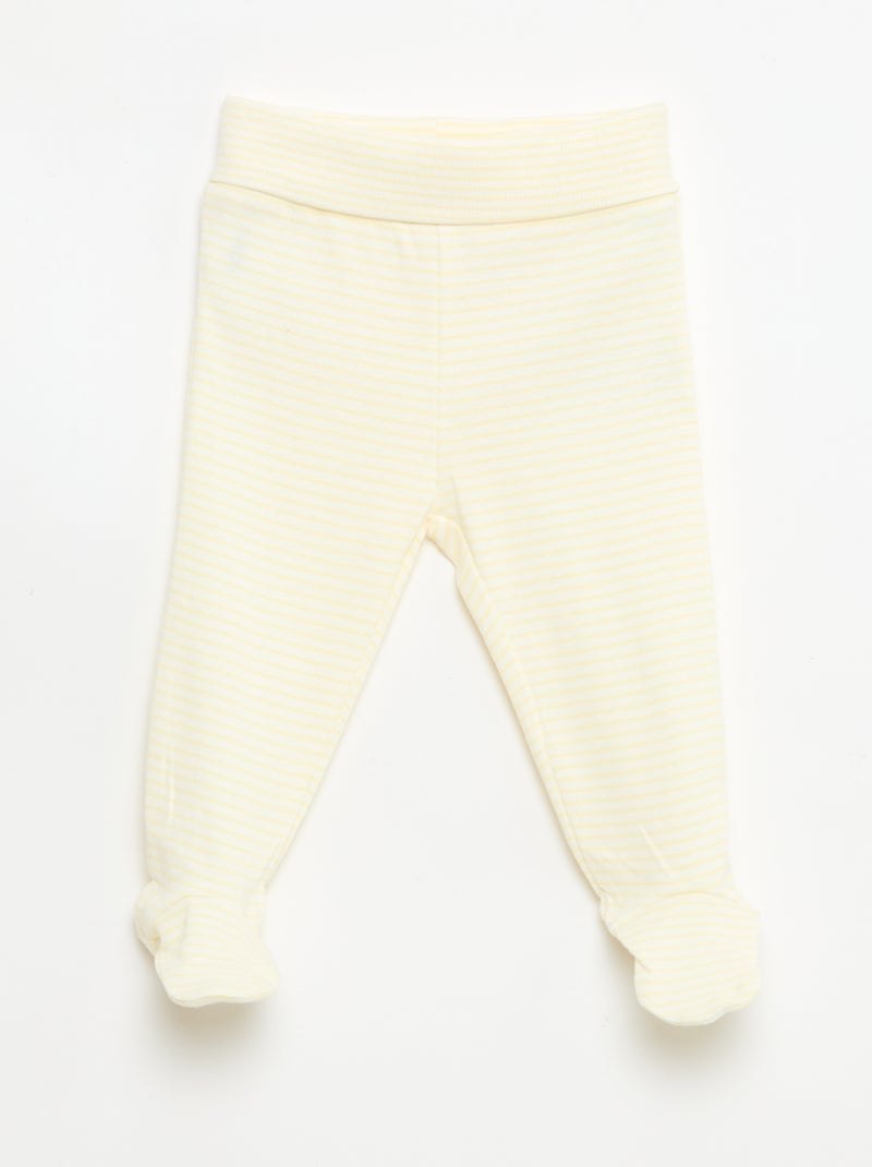 Legging met voetjes Geel - Kiabi