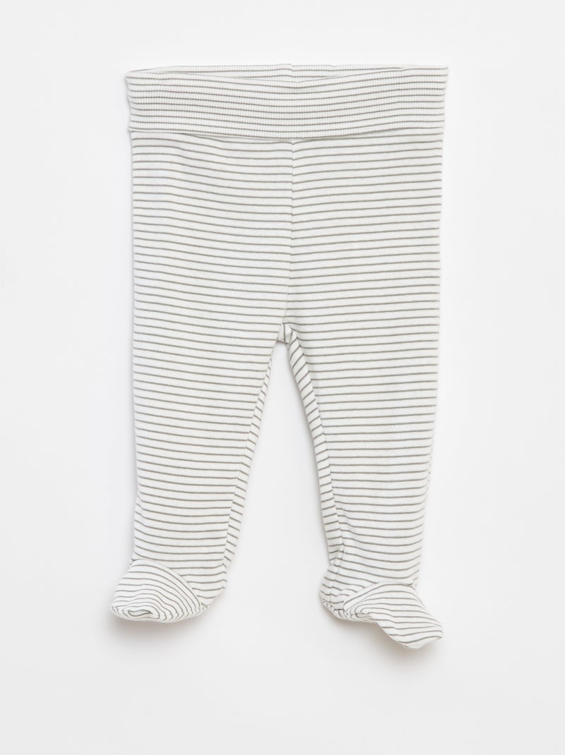 Legging met voetjes Groen - Kiabi