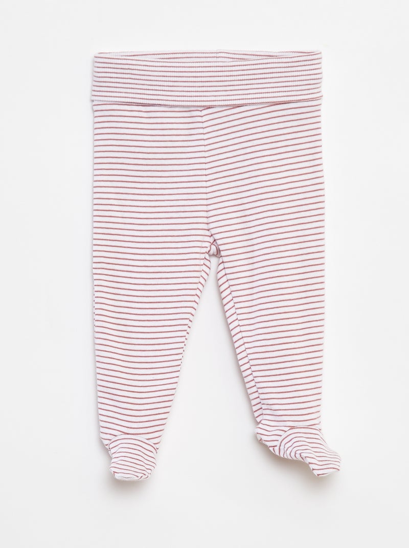 Legging met voetjes Rose - Kiabi