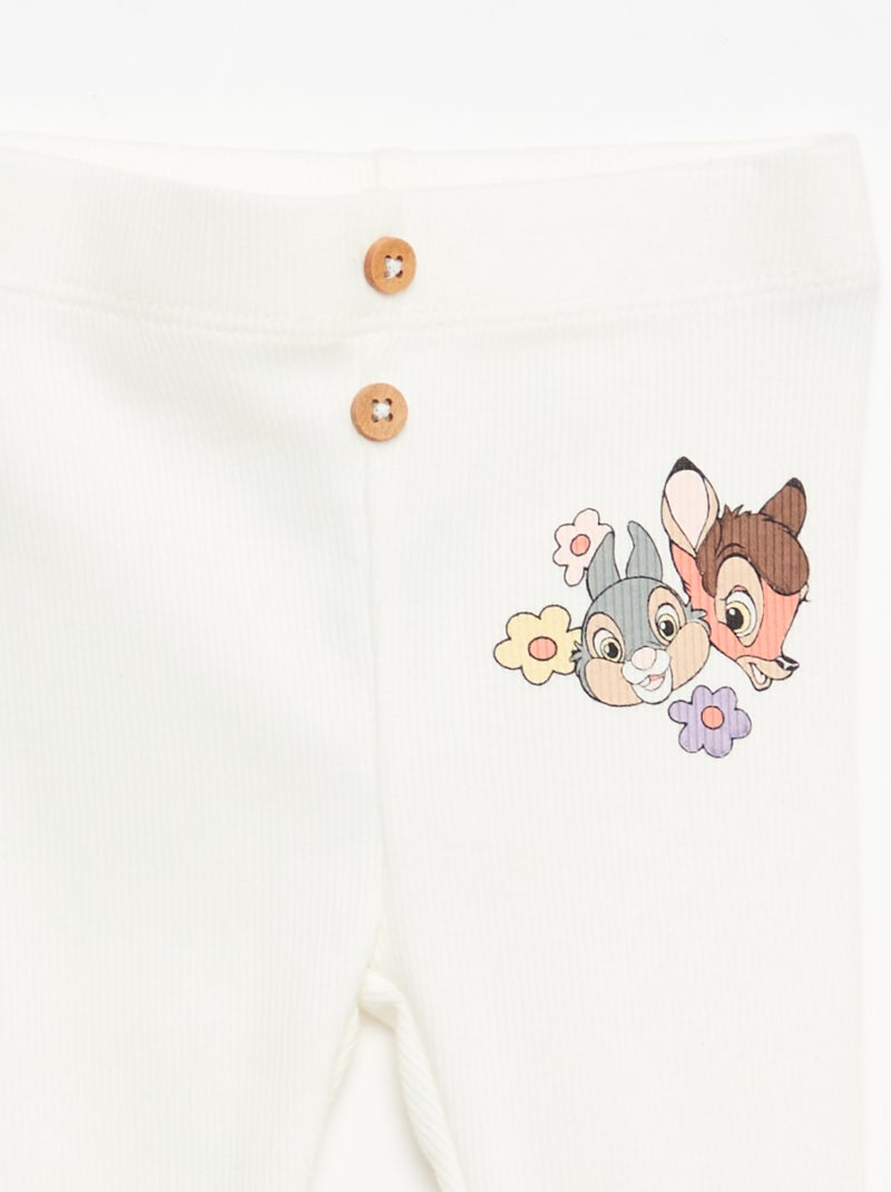 Legging 'Minnie' 'Disney' ribstof Wit - Kiabi