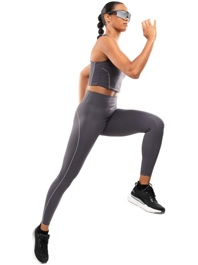 Legging running femme fitness femme lume dark gray Blanc Gris - Kiabi