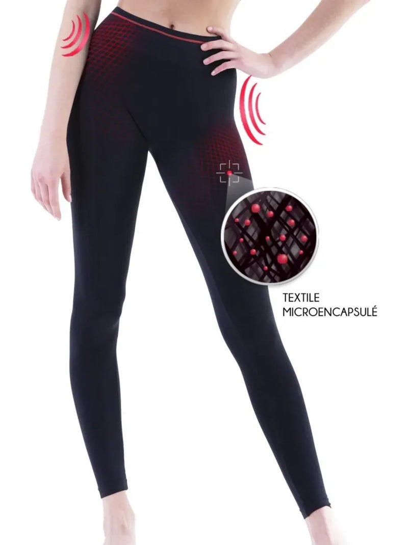 Legging Running minceur Noir Rouge - Kiabi