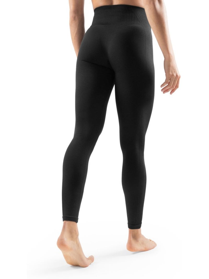 Legging sport sans couture femme fitness femme salem Noir - Kiabi