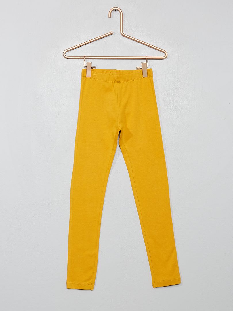 Legging stretch jaune moutarde - Kiabi