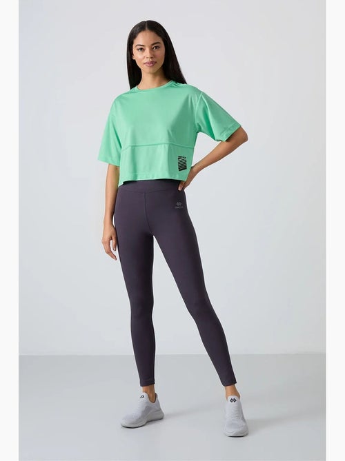 Legging taille haute en coton et élasthanne tommy - Kiabi Legging taille haute en coton et élasthanne tommy - Kiabi