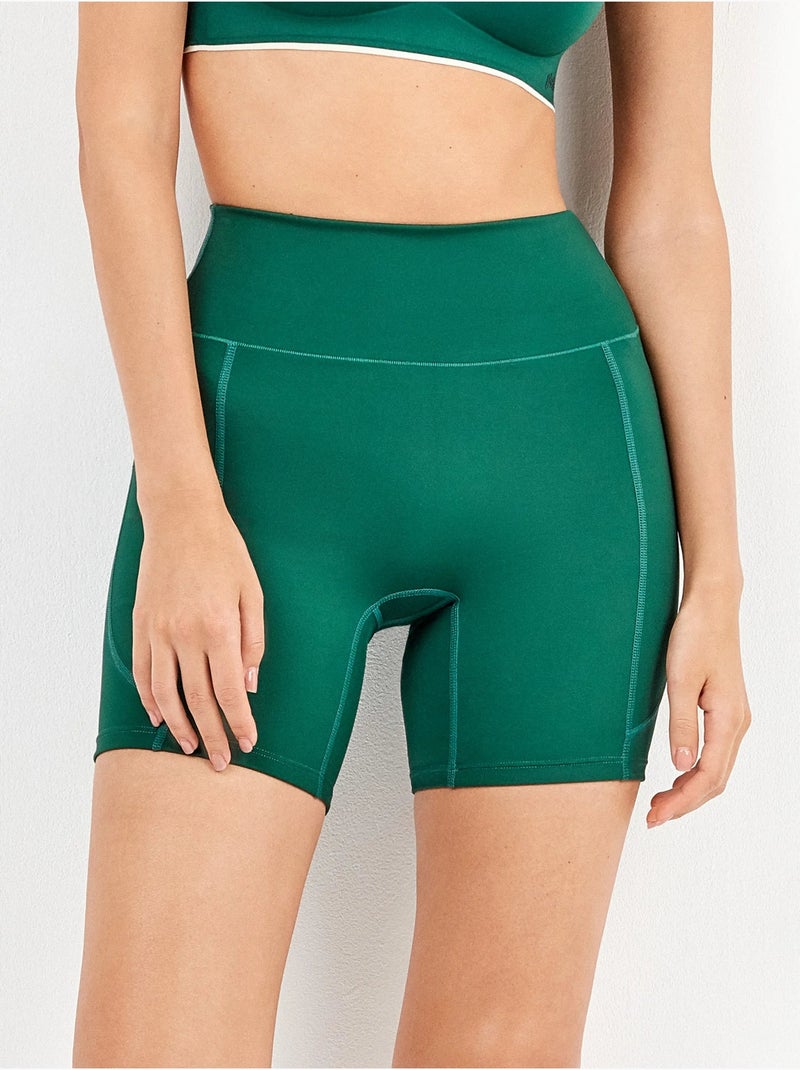Legging type biker court Bleu Vert - Kiabi