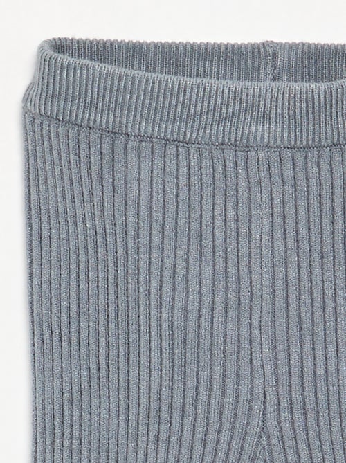 Legging uni en maille côtelée - Kiabi