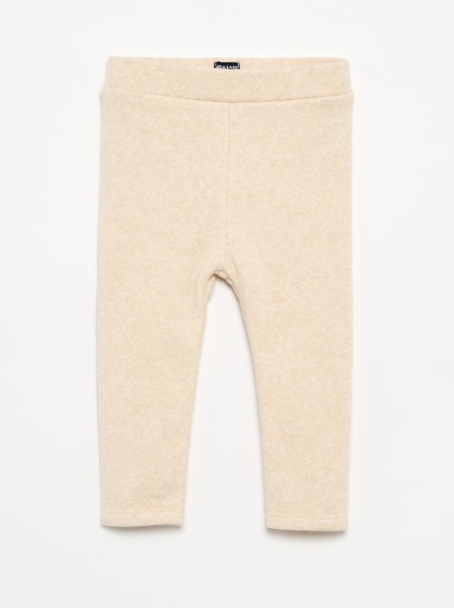 Legging uni en tricot gratté - Kiabi