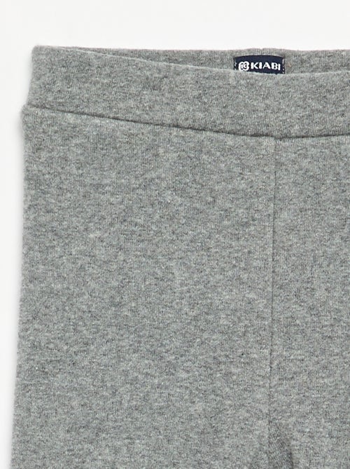 Legging uni en tricot gratté - Kiabi