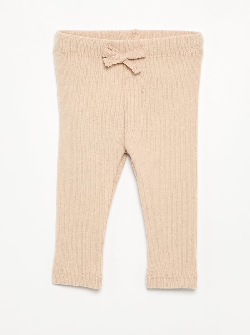 Legging van doudou-stof Biege - Kiabi