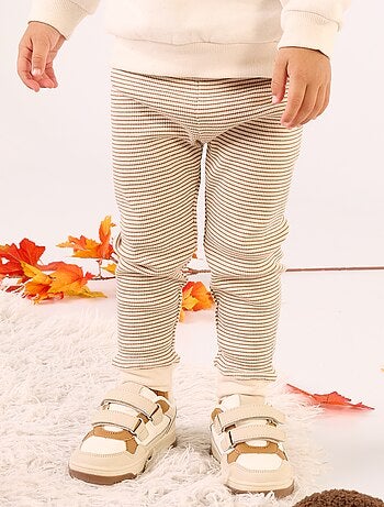 Legging van geribde jerseytricot