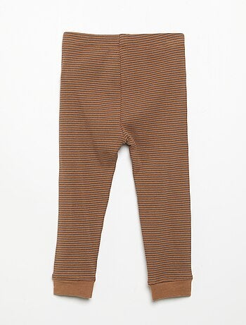 Legging van geribde jerseytricot