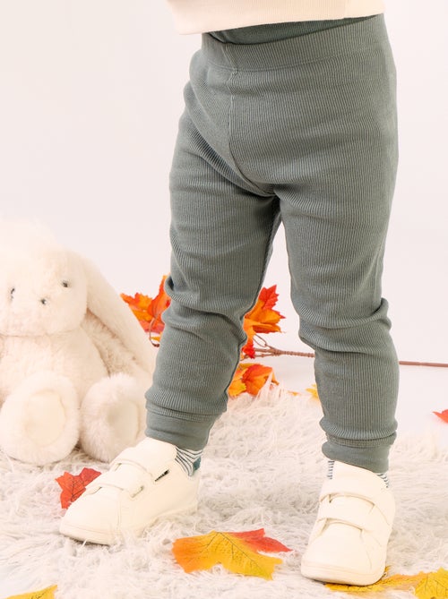 Legging van geribde jerseytricot - Kiabi Legging van geribde jerseytricot - Kiabi