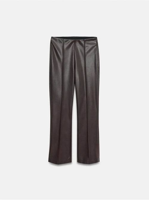 Legging van imitatieleer met hoge taille en uitlopende pijp dilvin - Kiabi