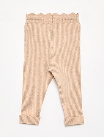 Legging van jerseytricot met strik in de taille