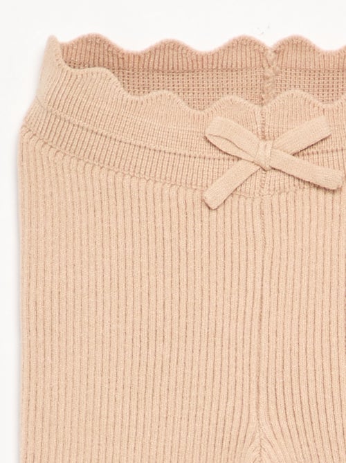 Legging van jerseytricot met strik in de taille - Kiabi