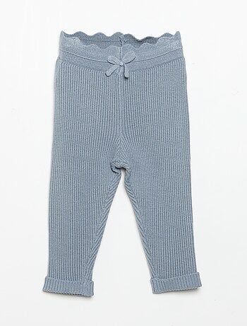 Legging van jerseytricot met strik in de taille