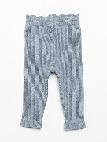Legging van jerseytricot met strik in de taille