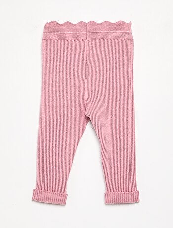 Legging van jerseytricot met strik in de taille