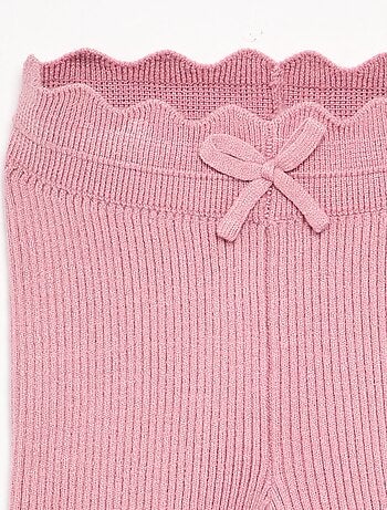 Legging van jerseytricot met strik in de taille