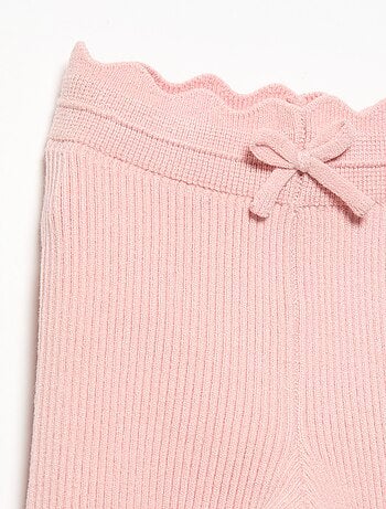 Legging van jerseytricot met strik in de taille