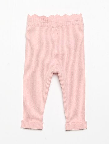 Legging van jerseytricot met strik in de taille