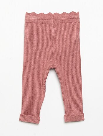 Legging van jerseytricot met strik in de taille