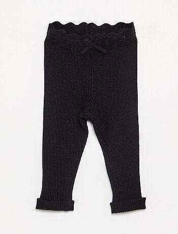 Legging van jerseytricot met strik in de taille