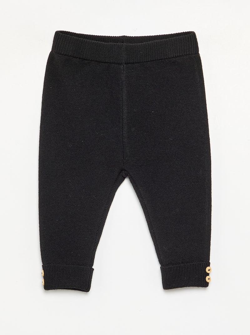 Legging van jerseytricot Zwart - Kiabi