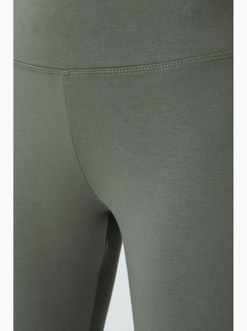 Legging van katoenmix met hoge taille tommy - Kiabi