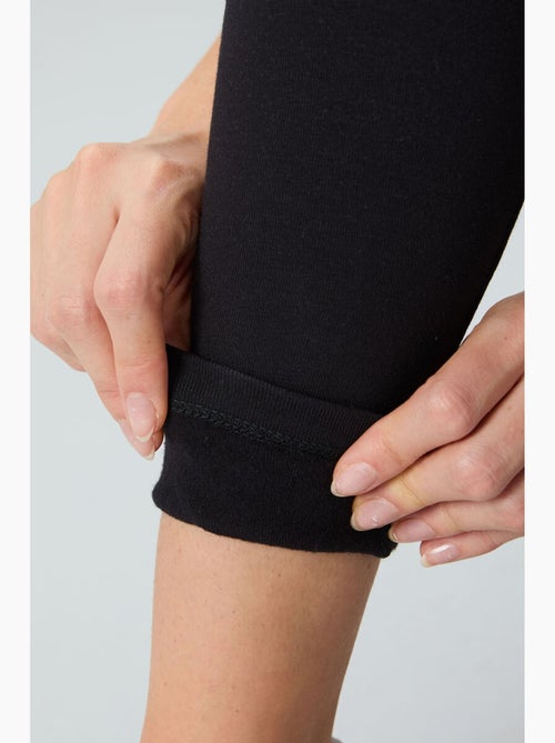Legging van katoenmix met hoge taille tommy - Kiabi