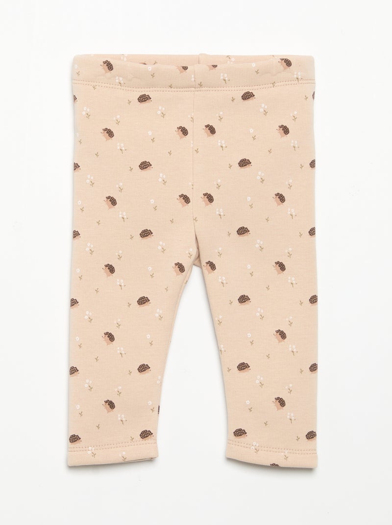 Legging van molton Biege - Kiabi