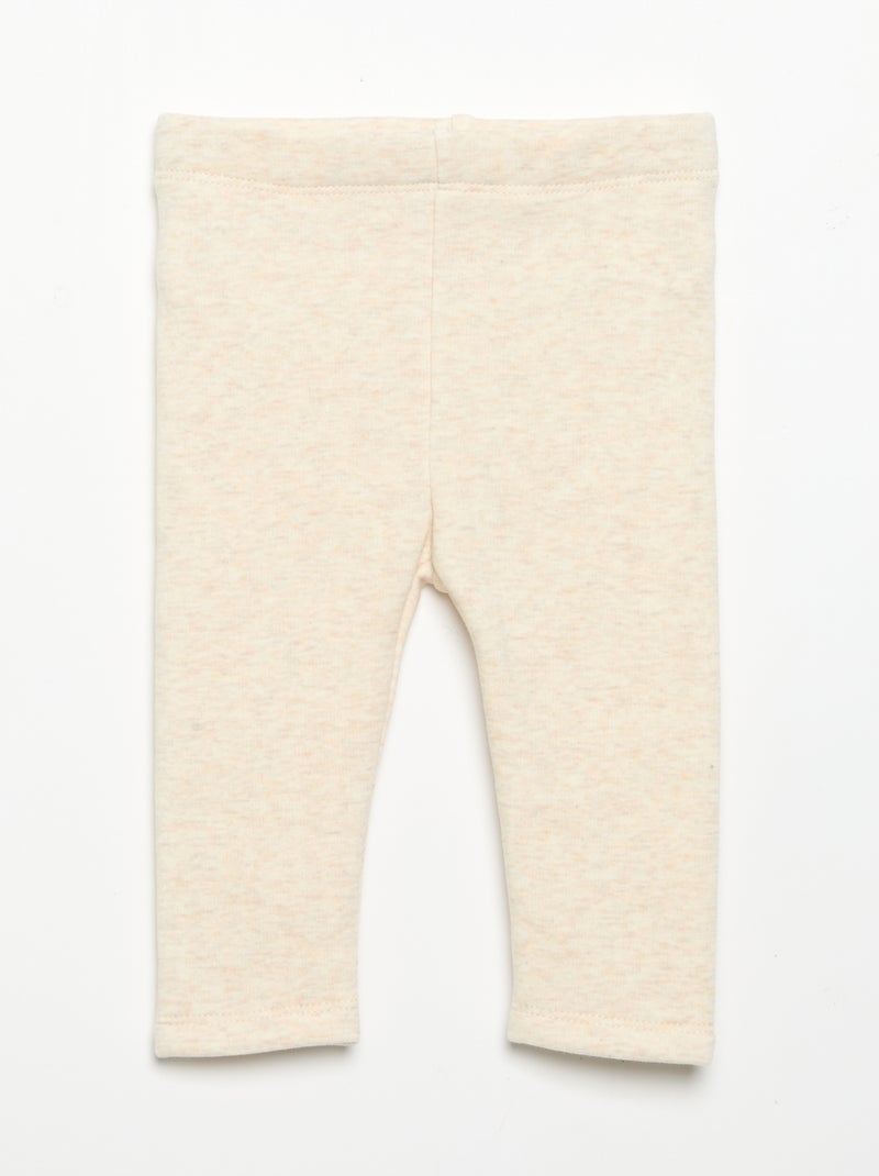 Legging van molton Biege - Kiabi