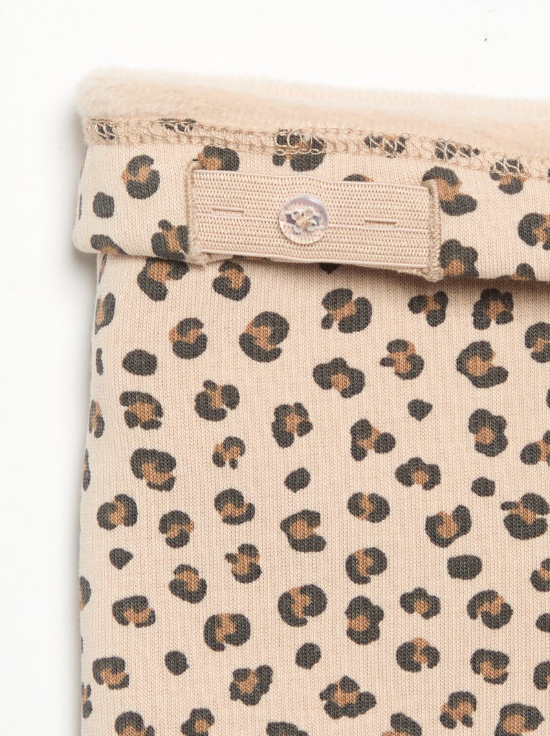Legging van molton Biege - Kiabi