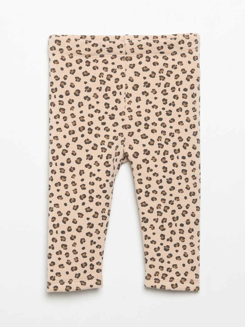 Legging van molton Biege - Kiabi