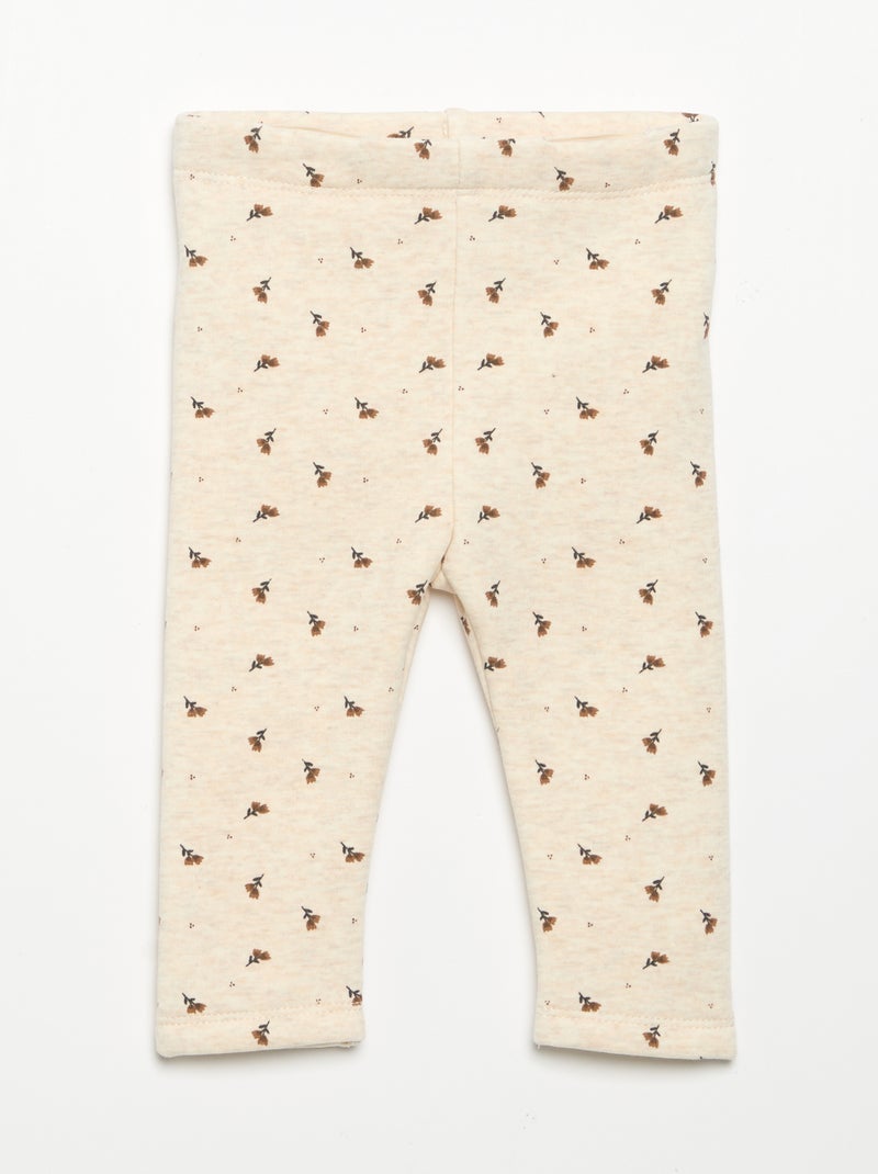 Legging van molton Biege - Kiabi