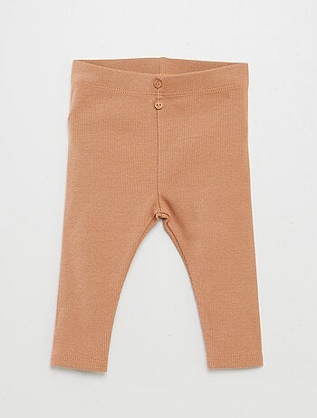 Legging van ribstof met knoopjes