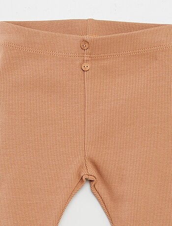 Legging van ribstof met knoopjes