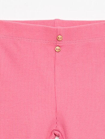 Legging van ribstof met knoopjes