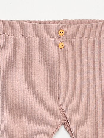 Legging van ribstof met knoopjes