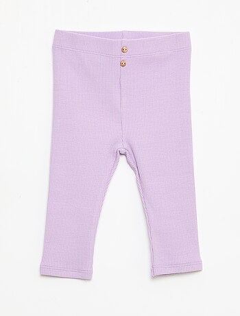 Legging van ribstof met knoopjes