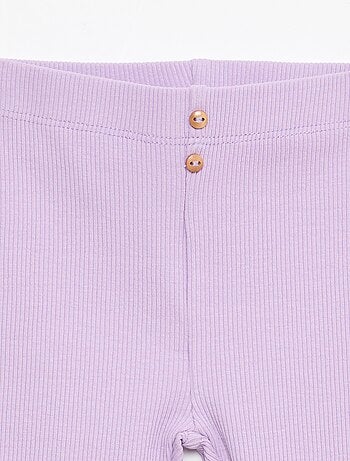 Legging van ribstof met knoopjes