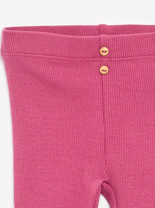 Legging van ribstof met knoopjes - Kiabi Legging van ribstof met knoopjes - Kiabi