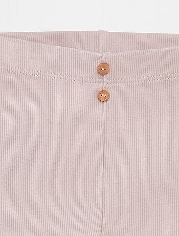 Legging van ribstof met knoopjes
