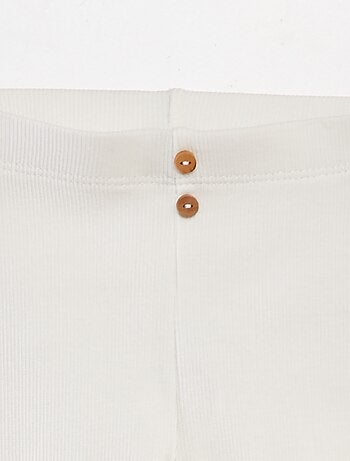 Legging van ribstof met knoopjes