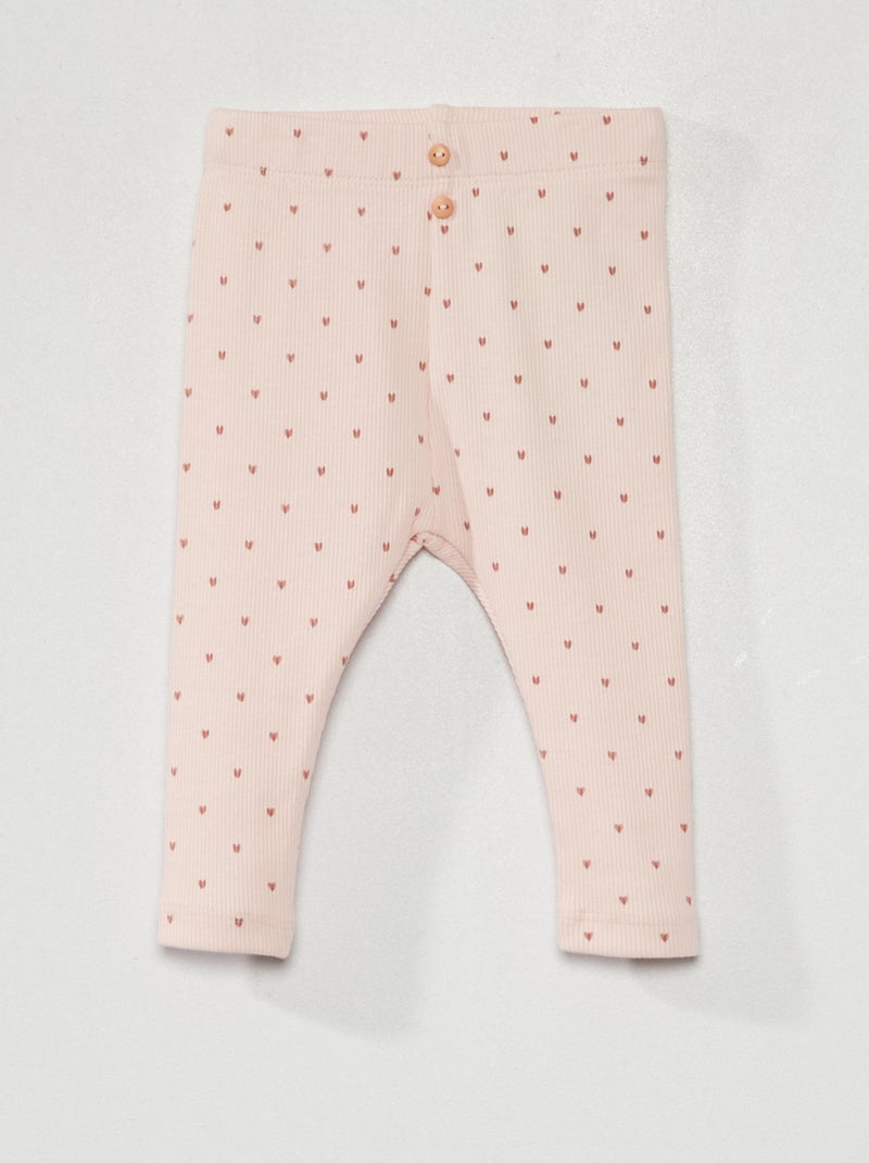 Legging van ribstof ROSE - Kiabi