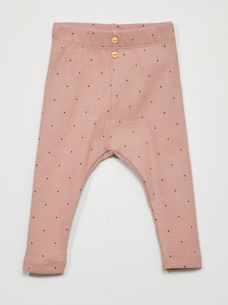 Legging van ribstof ROSE - Kiabi