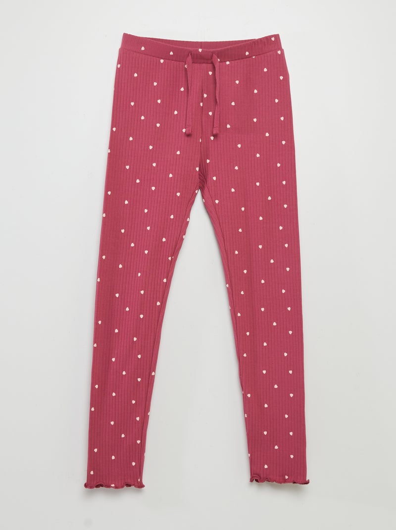 Legging van ribstof ROSE - Kiabi