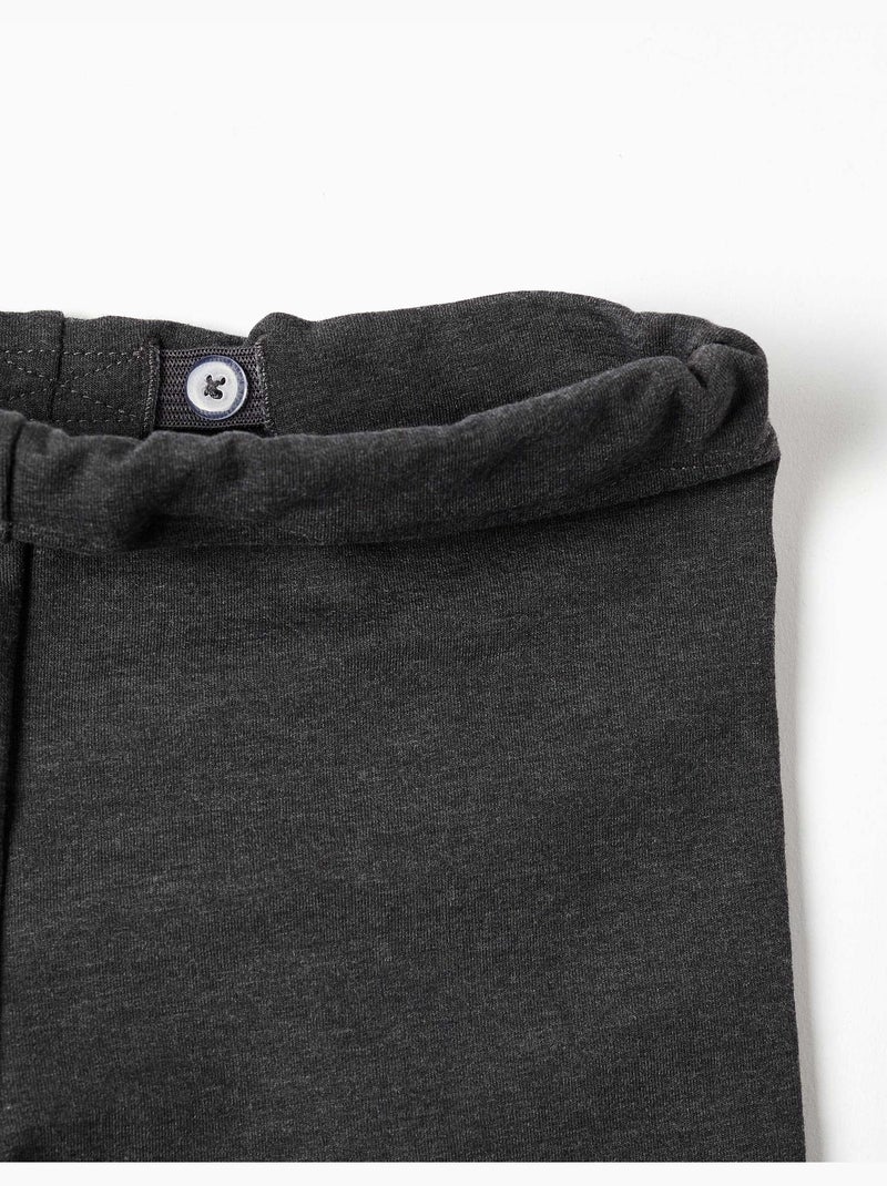 Leggings à coupe skinny en coton peigné Gris foncé - Kiabi